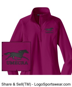 Ladies Sport-Wick Stretch 1/2-Zip Pullover Design Zoom
